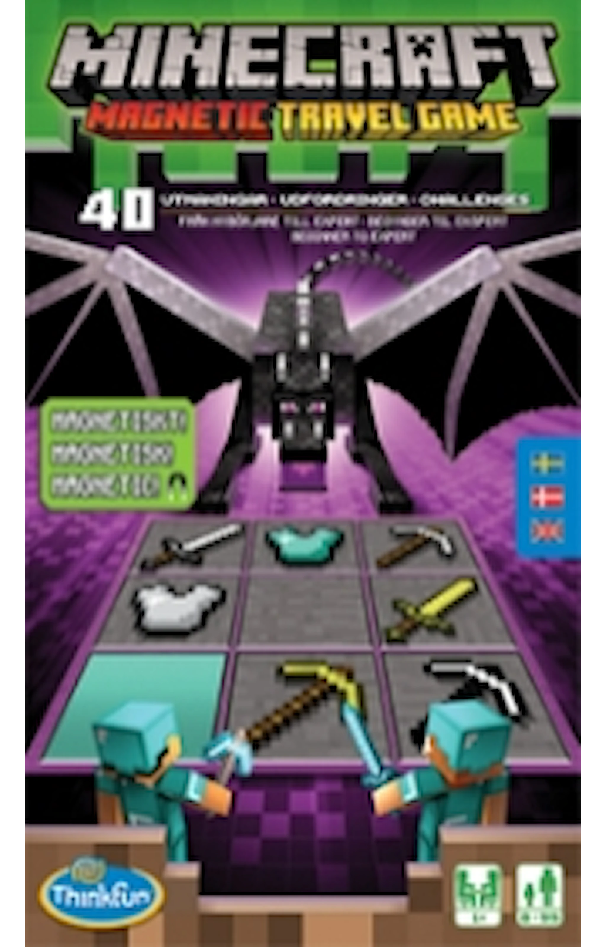 Produktbild för Minecraft Magnetiskt Resespel (SE/EN/DK)