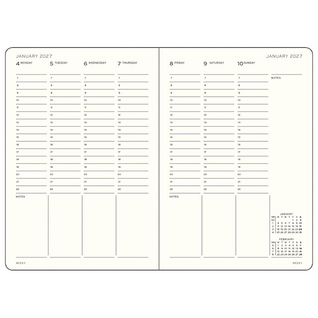 Produktbilde 5 for Week Planner 18m 26-27 A5 Sunflower Leuchtturm1917
