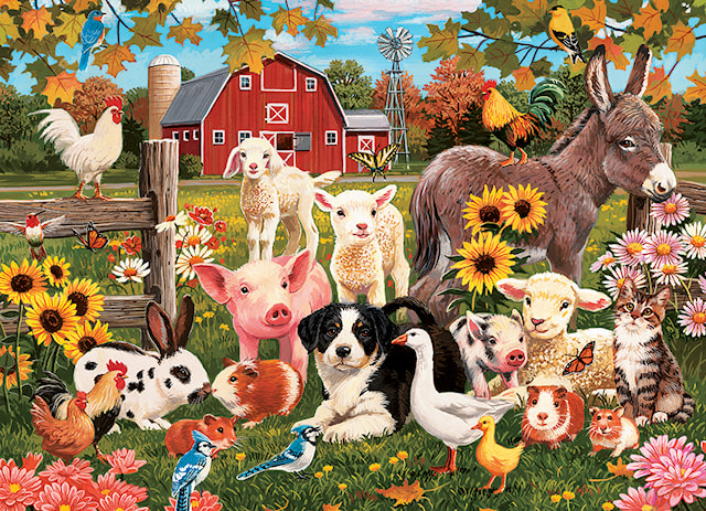 Produktbilde 2 for Puslespill Family Farm (Family) 350 brikker, Cobble Hill