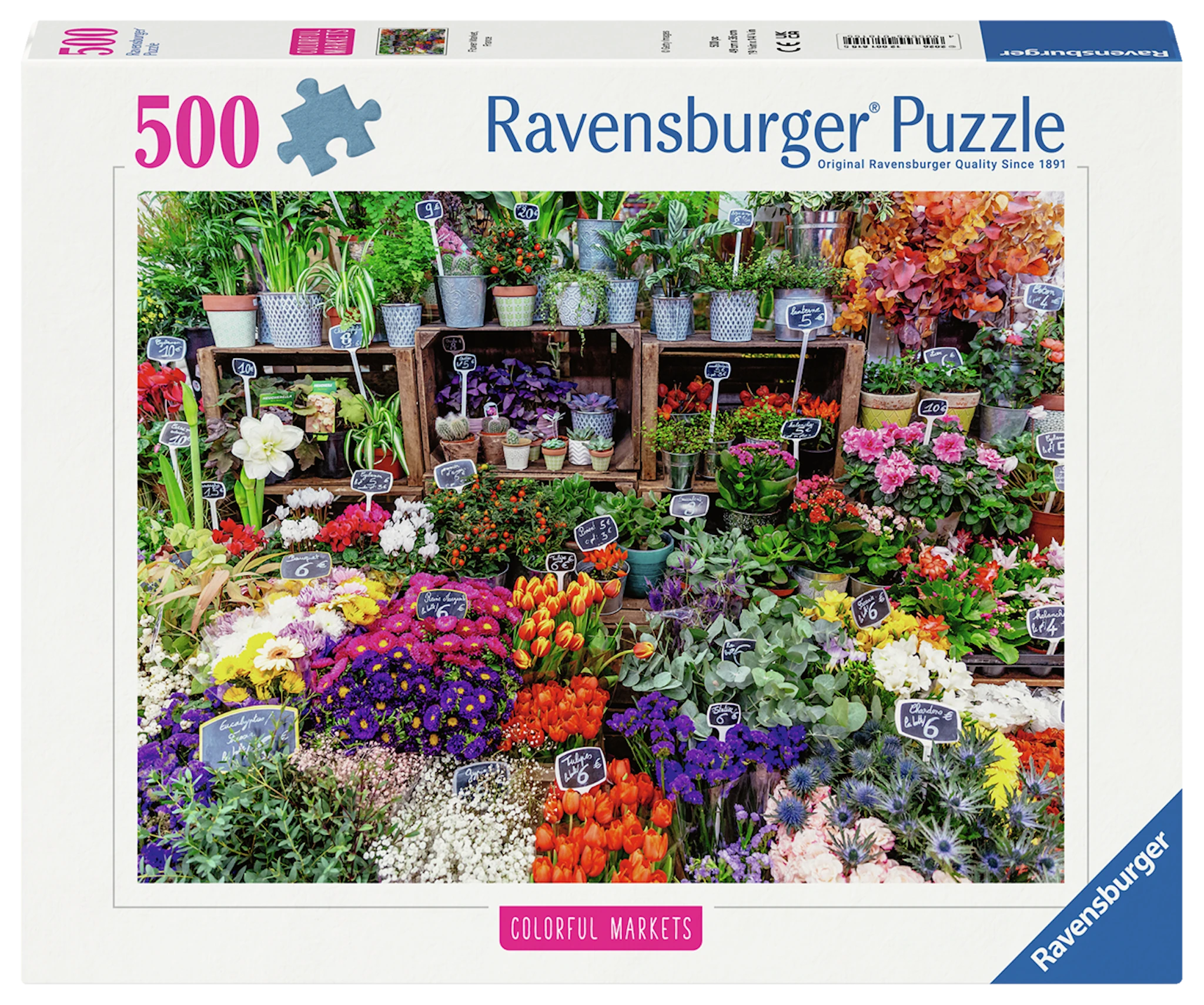 Produktbilde for Flower Market France Puslespill 500 Brikker Ravensburger