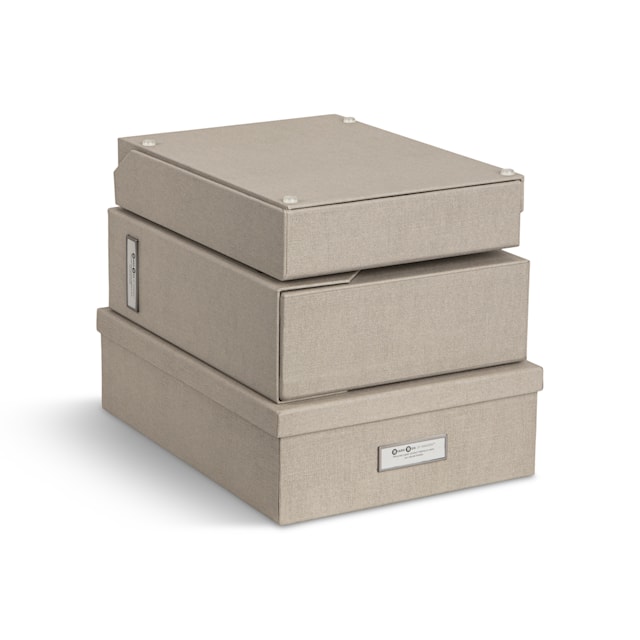 Produktbild 2 för Stort förvaringsset för Kontoret Linen 5 delar Bigso Box of Sweden