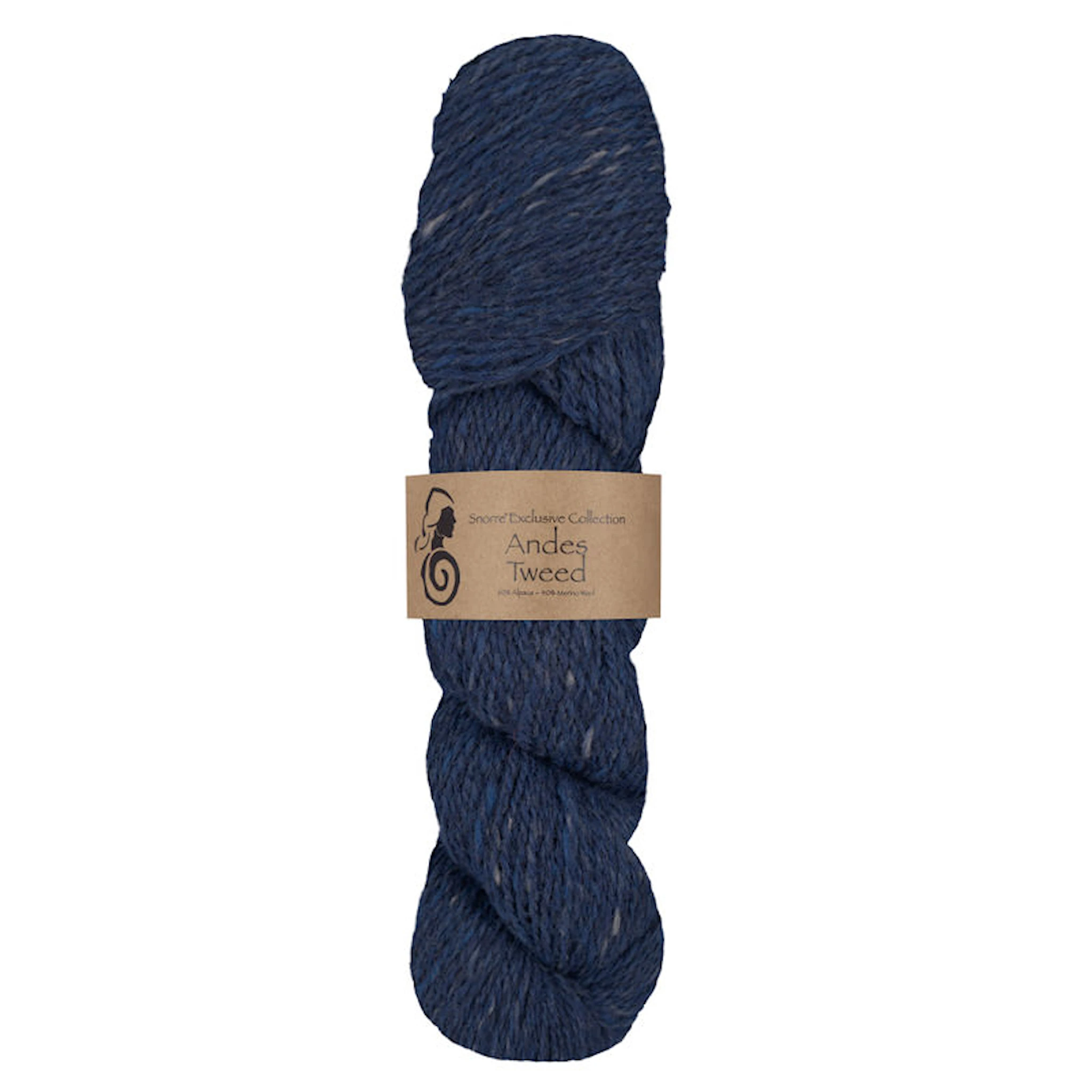 Produktbild för Andes Tweed Alpacka, ull 50 gr Marine 226, Viking Snorre