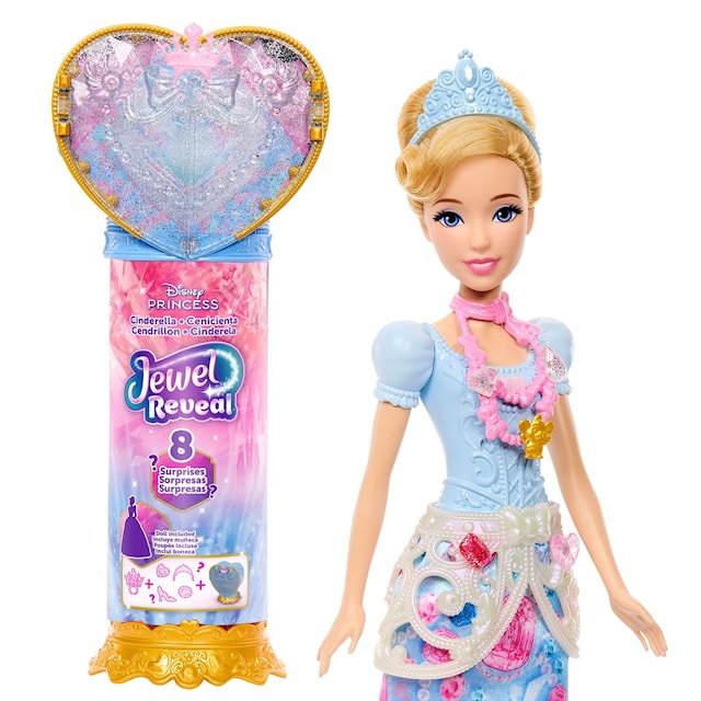 Produktbild 2 för Cinderella Askungen Jewel Reveal Modedocka Disney Princess