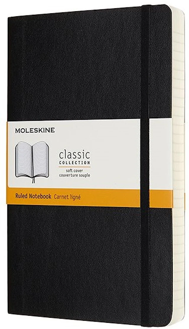 Anteckningsbok Classic Soft Expanded Moleskine Linjerad Large Black