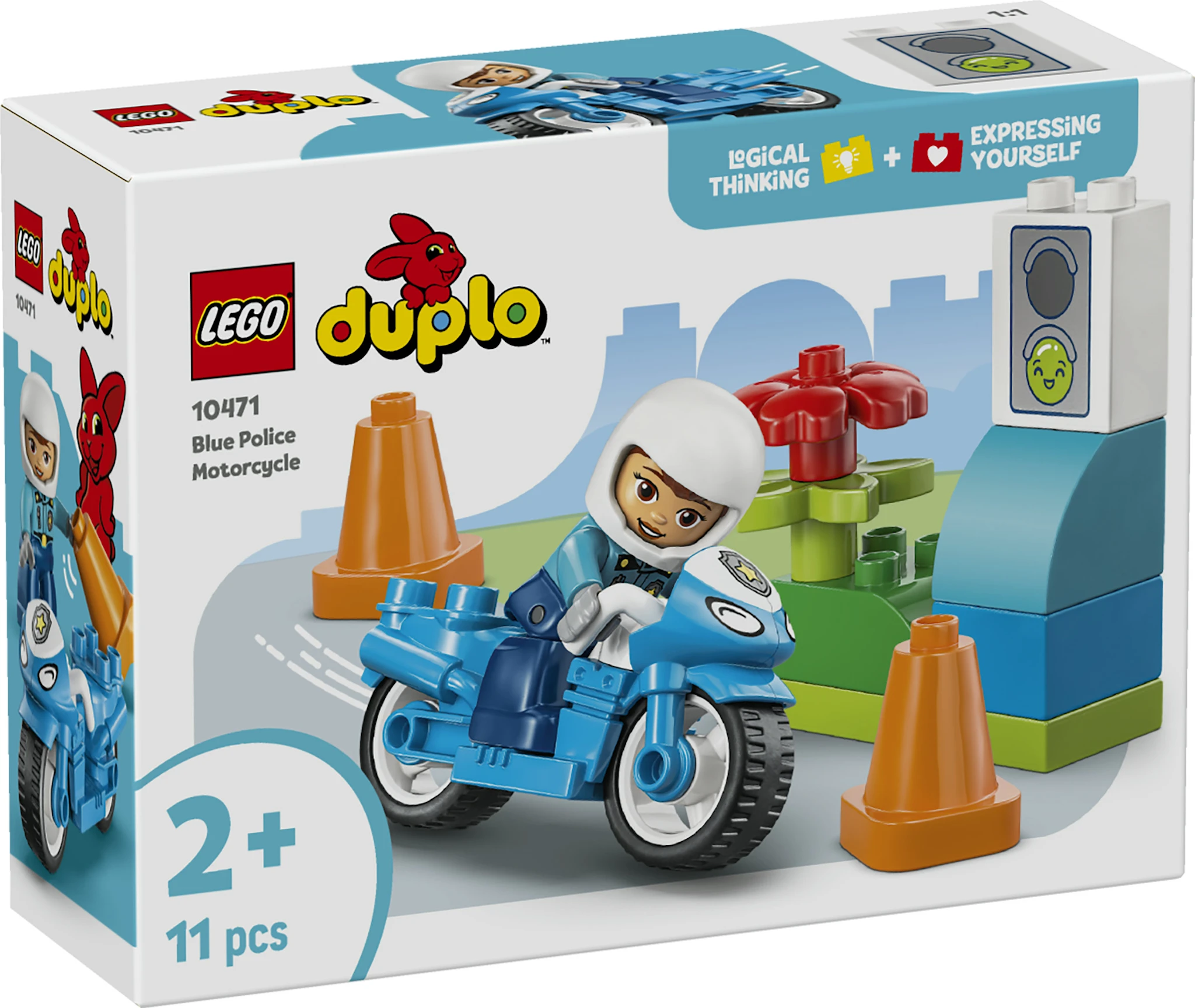 Tuotekuva ille Sininen poliisimoottoripyörä DUPLO Town (10471)