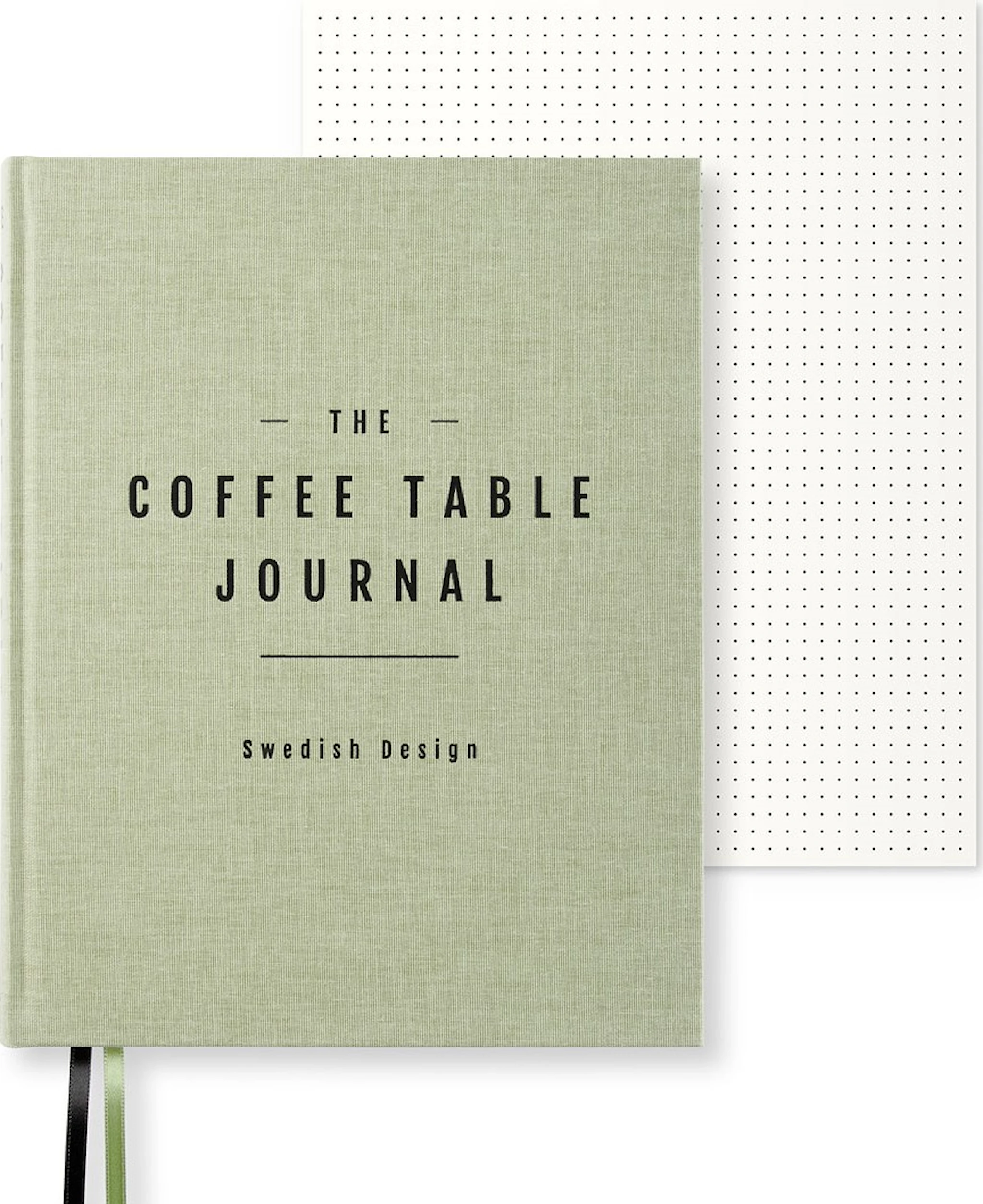 Produktbild för Coffe Table Journal Clean 25,5 x 20 cm Green Leaf 256 sidor Paperstyle
