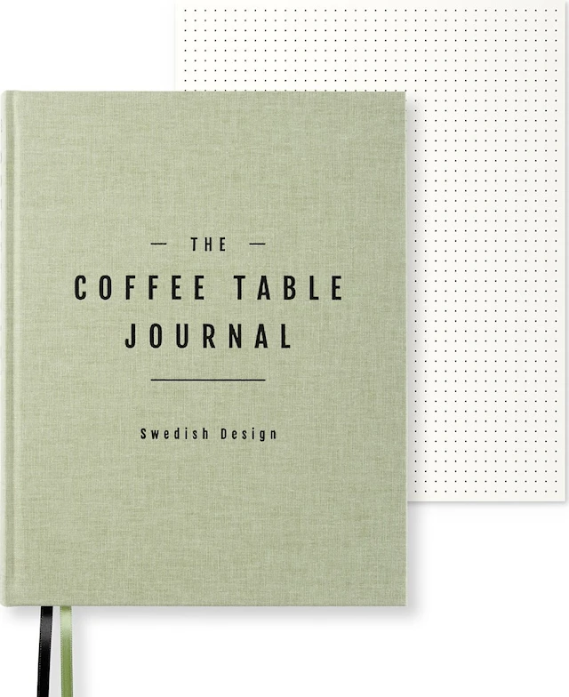 Coffe Table Journal Clean 25,5 x 20 cm Green Leaf 256 sidor Paperstyle