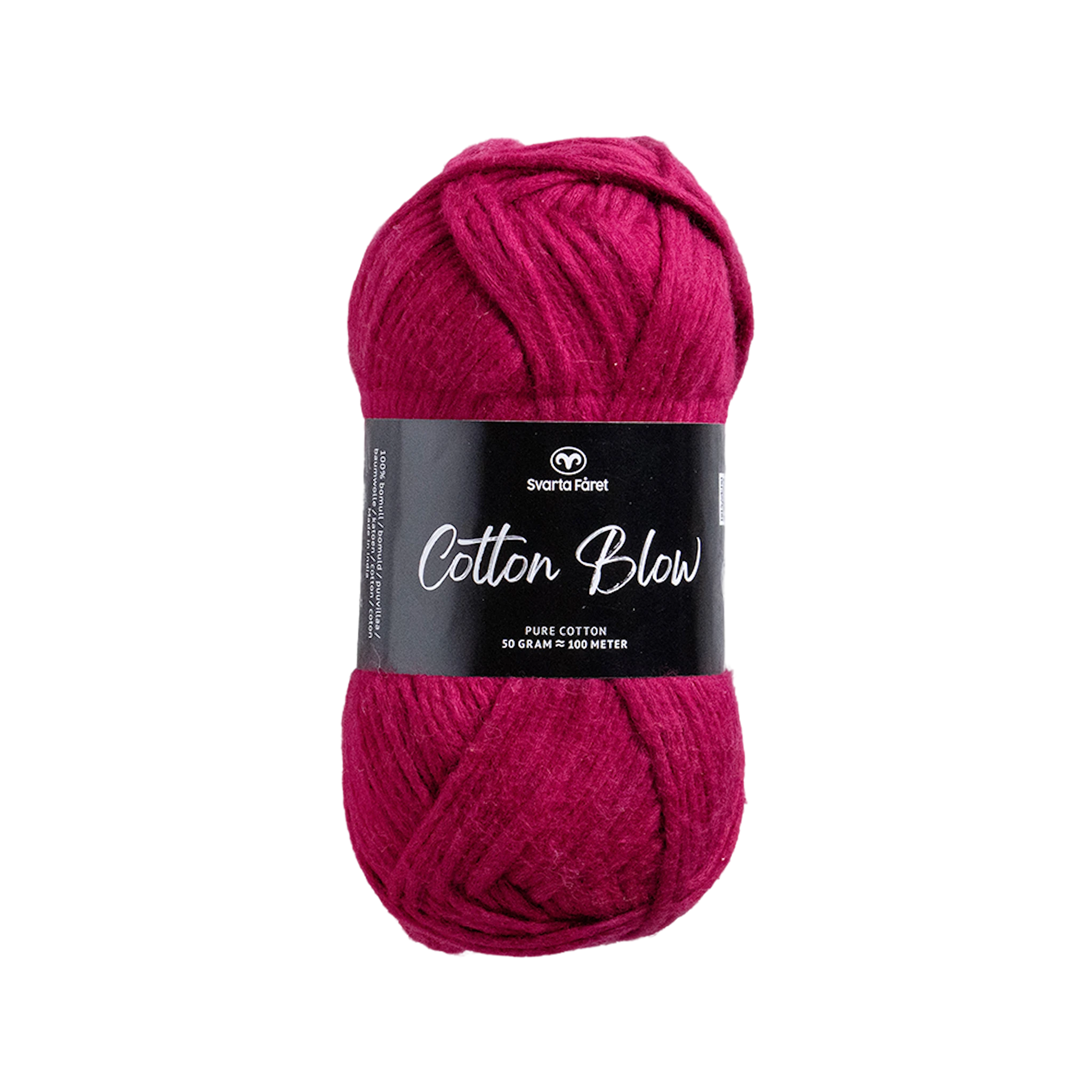 Produktbild för Cotton Blow Bomullsgarn 50 g Dance Forever 007 Svarta Fåret