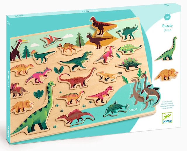 Puupalapeli Dino 22 Palaa Dinosauruksia Djeco