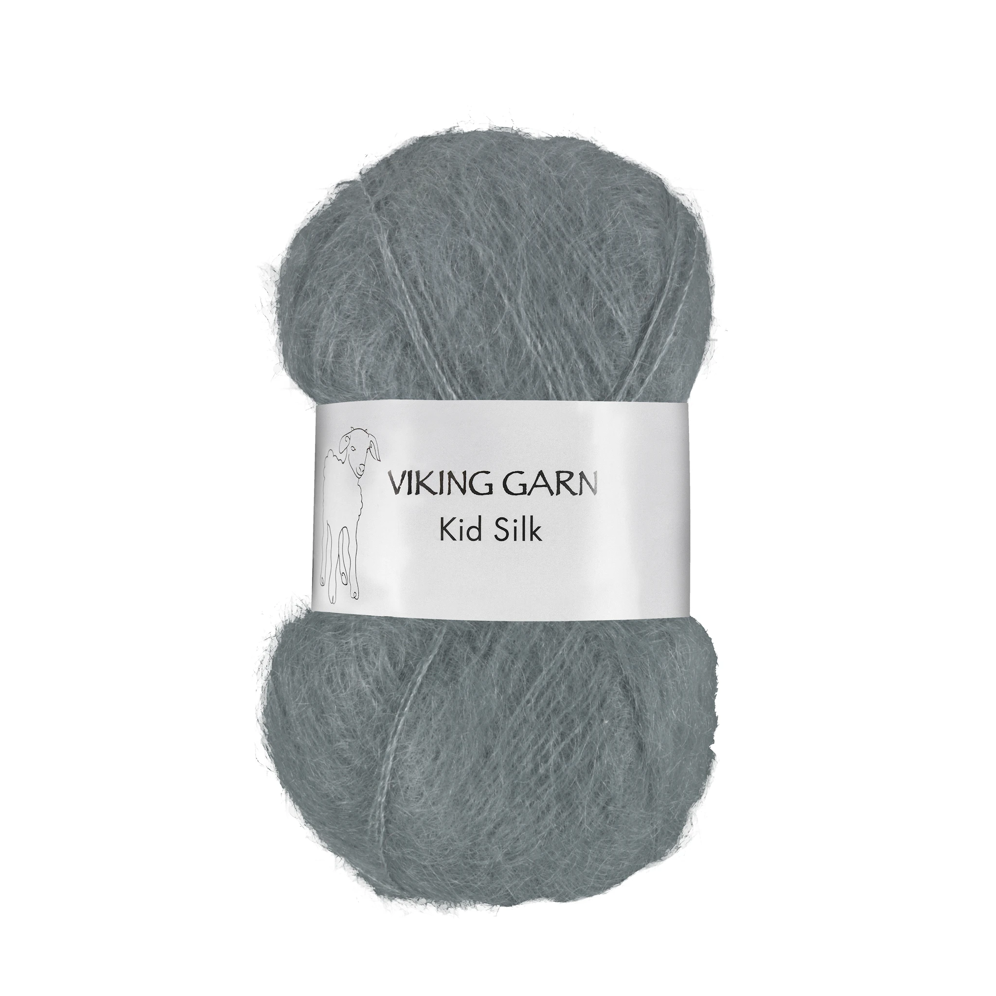Tuotekuva ille Kid/Silk 25 g Grey 313 Viking Garn