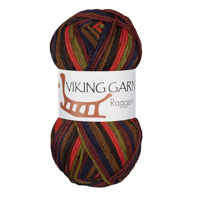 Tuotekuva 1 - Raggen 150 g Multiväri ruskea/punainen 752 Viking Garn