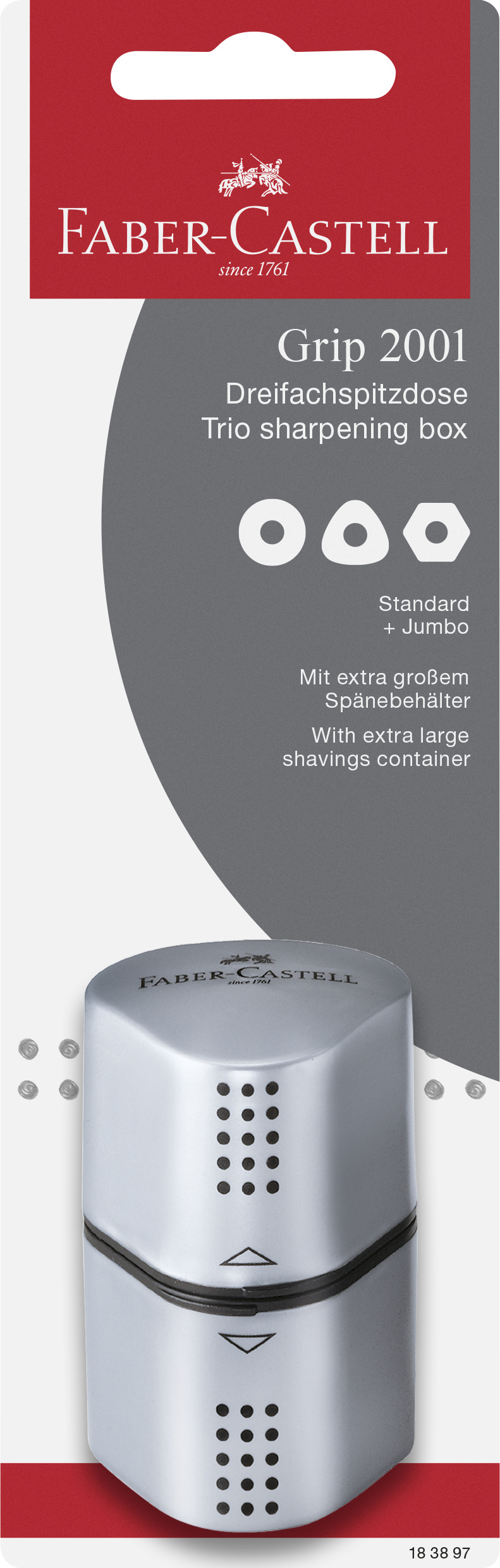 Pennvässare Grip Trio Silver, Faber-Castell