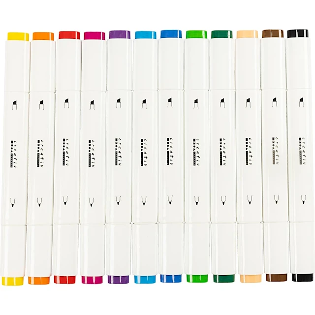 Markers Tusch Dubbelspets 12-pack Creativ Company