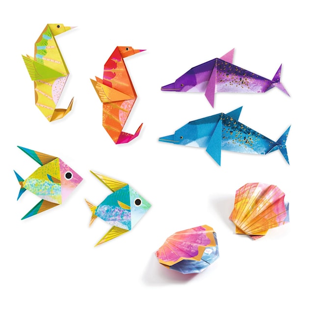Tuotekuva 2 - Origami-merieläimet 24 arkkia Djeco