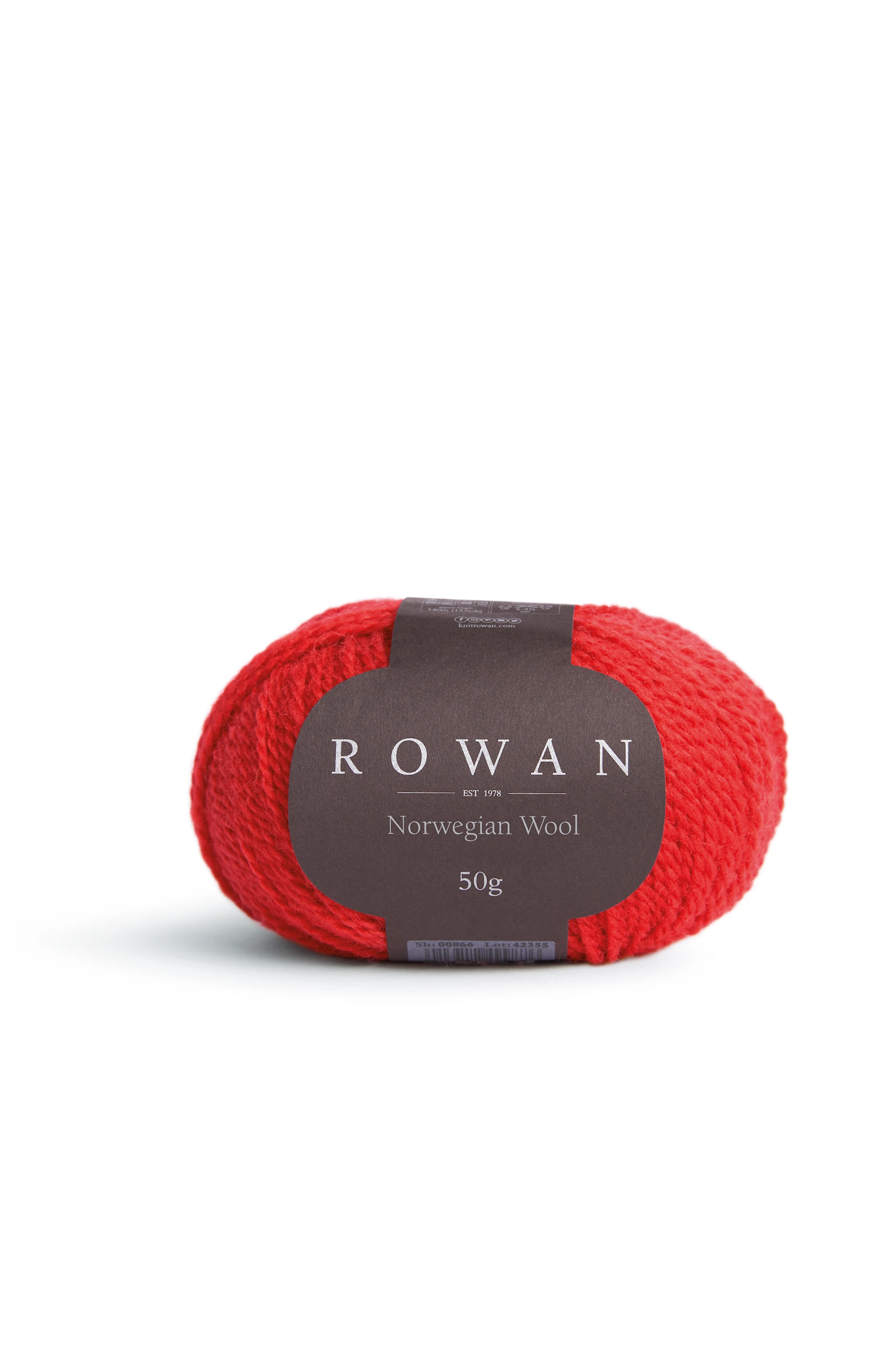 Produktbild för Norweigan Wool ullgarn 50 gr Ribbon Red 018 Rowan