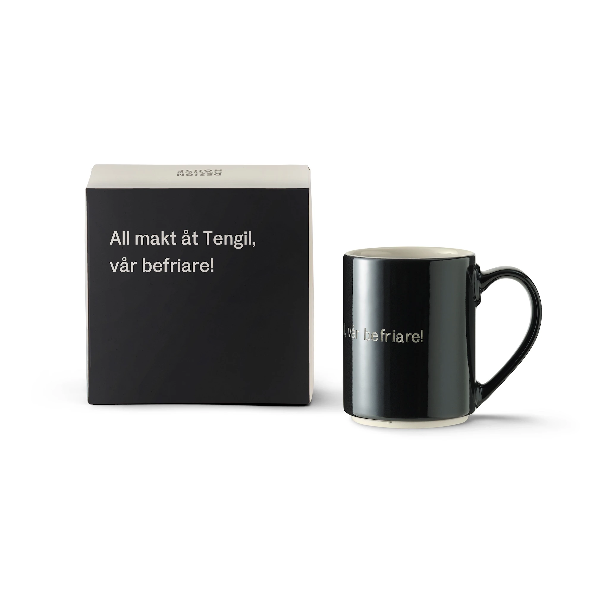 Produktbild för Astrid Lindgren Mugg All Makt Åt Tengil 35 cl Svart, Design House Stockholm