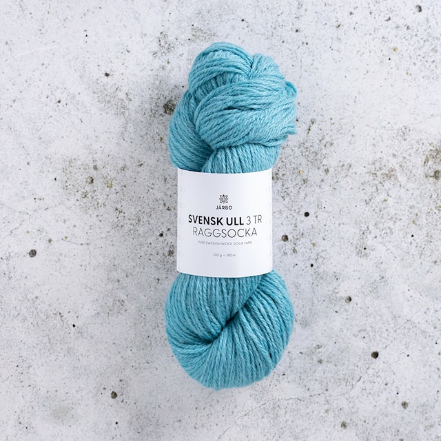 Svensk Ull 3tr Raggsokk 100 gr Göta Canal Blue 205 Järbo