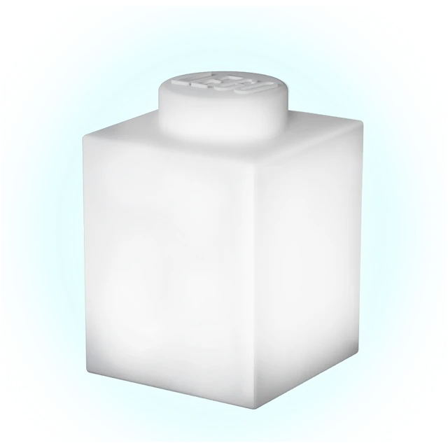 LEGO Iconic Silicon Kloss 1000% med LED lampa Vit