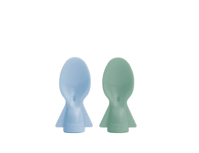 Cherub Baby Spoons 2-Pack Cerulean & Salvia