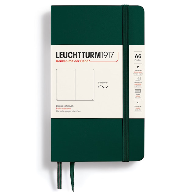 Produktbilde 1 for Notatbok A6 Soft Ulinjert Forest Green Leuchtturm 1917