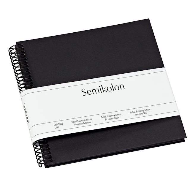 Fotoalbum Sprial Economy Piccolino Black Semikolon