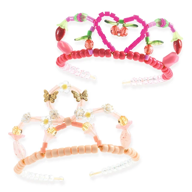 Askartelusarja, kaksi tiaras-settia, pinkki, Djeco