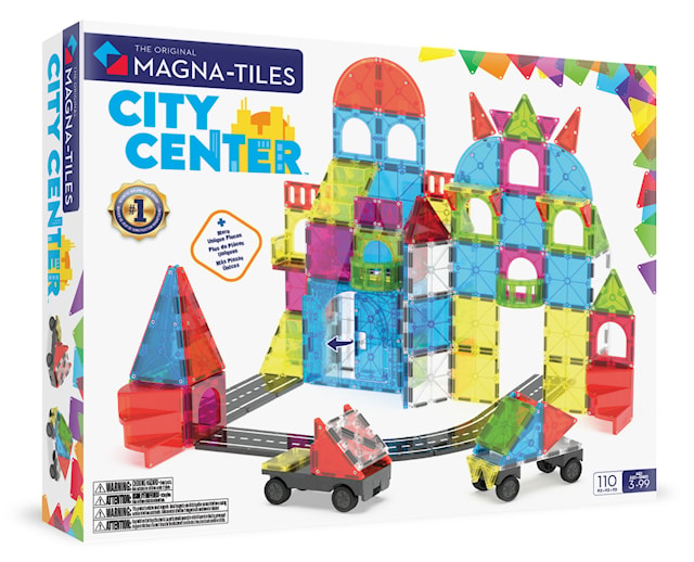 Tuotekuva 1 - Magna-Tiles City Center magneettiset rakennuspalikat 110 palaa