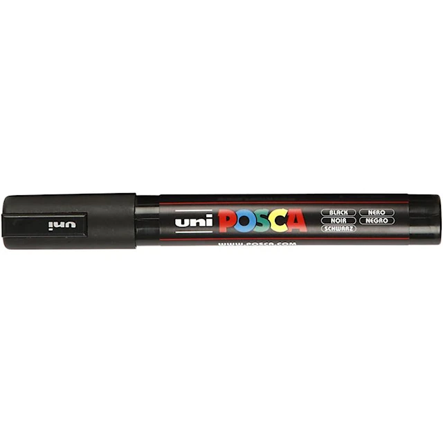 Uni Posca Marker, spets: 2,5 mm, PC-5M, 1 st., black