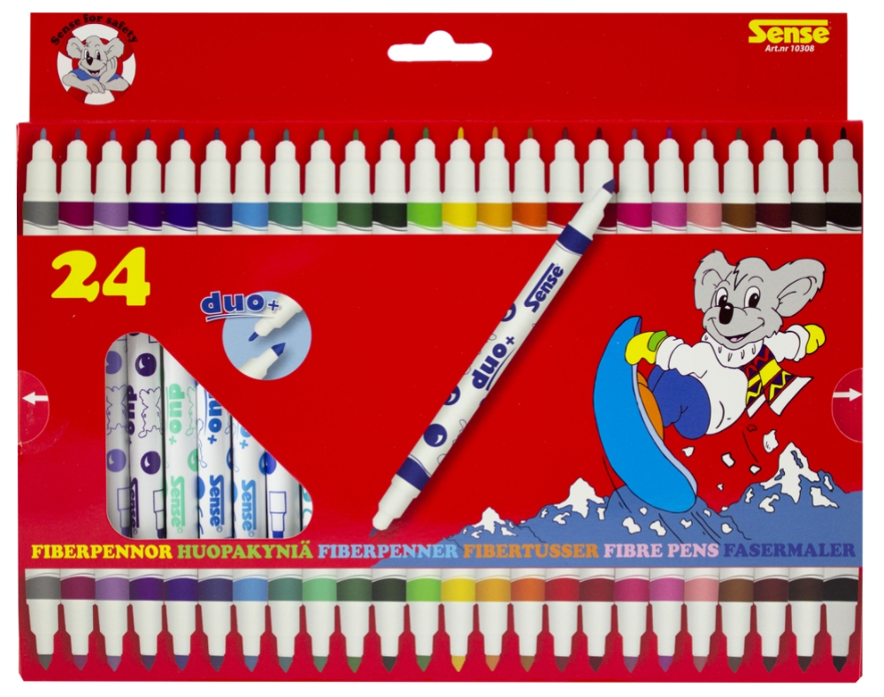 Tuschpennor Dubbelspets 24-p, Sense