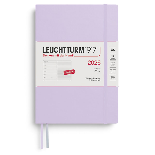 Weekly Planner & Notebook 2026 A5 Soft Lilac Leuchtturm1917