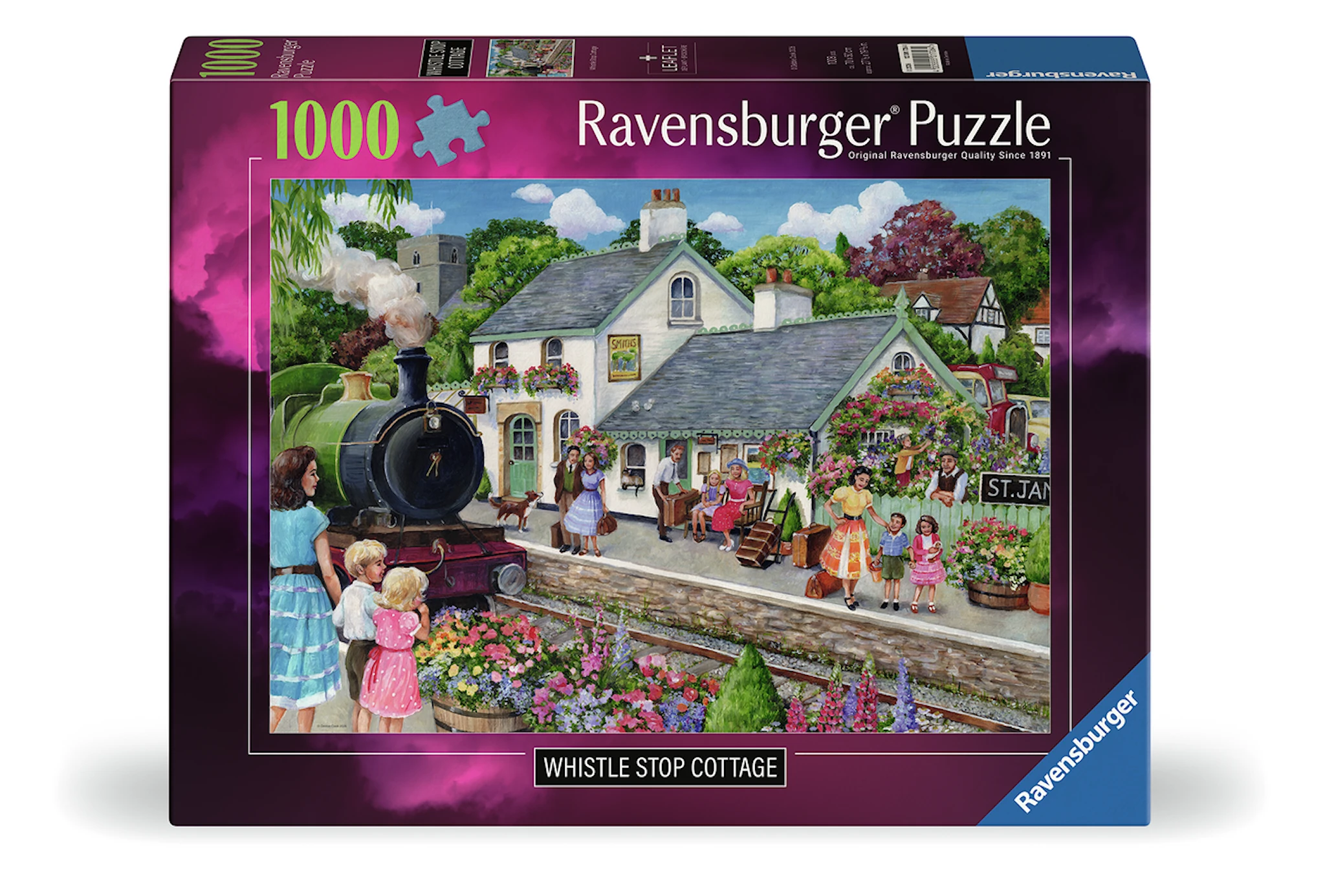 Produktbild för Whistle Stop Cottage Pussel 1000 Bitar, Ravensburger