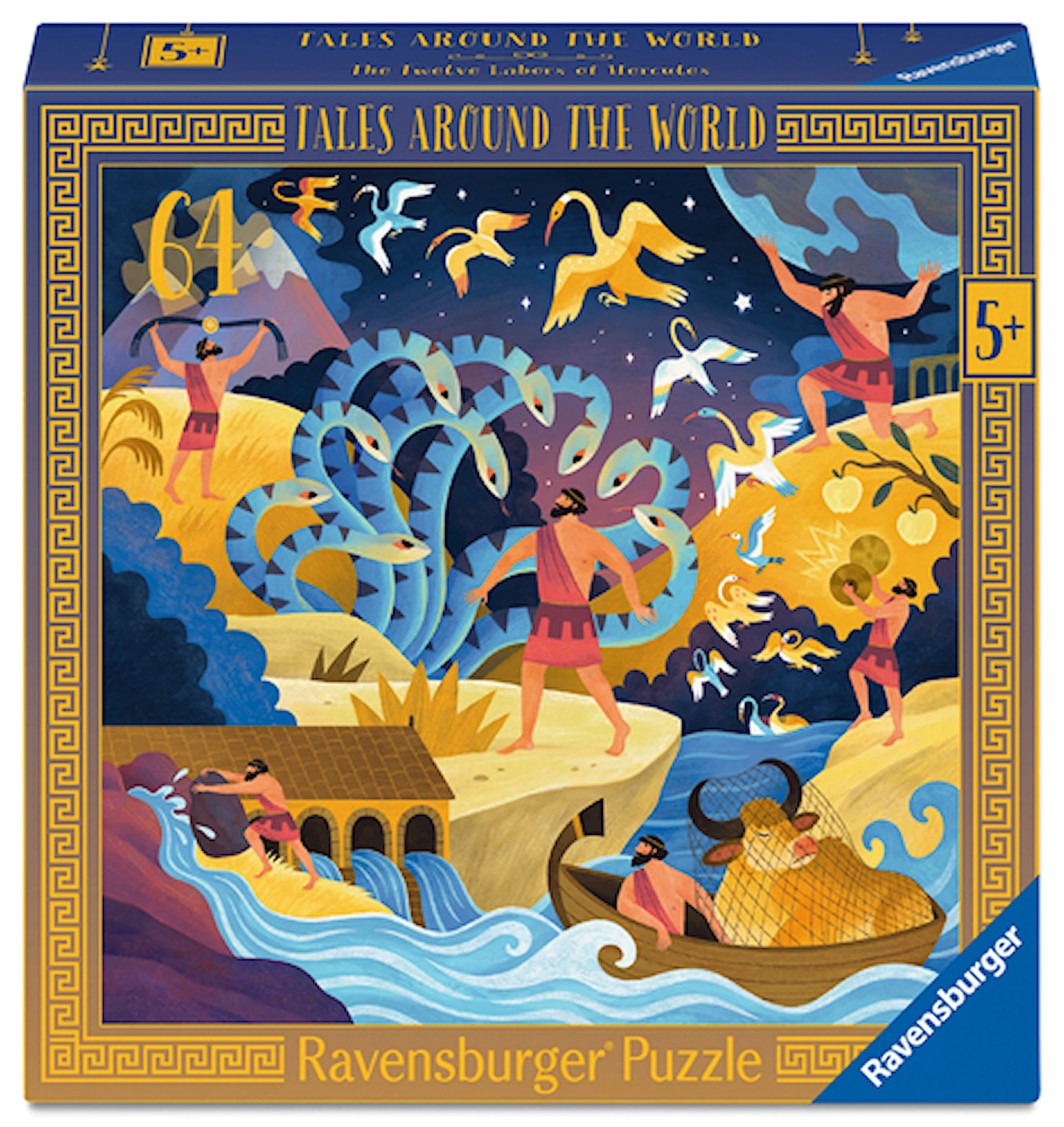 Produktbilde for Ravensburger Puslespill med Herkules' tolv verk, 64 brikker