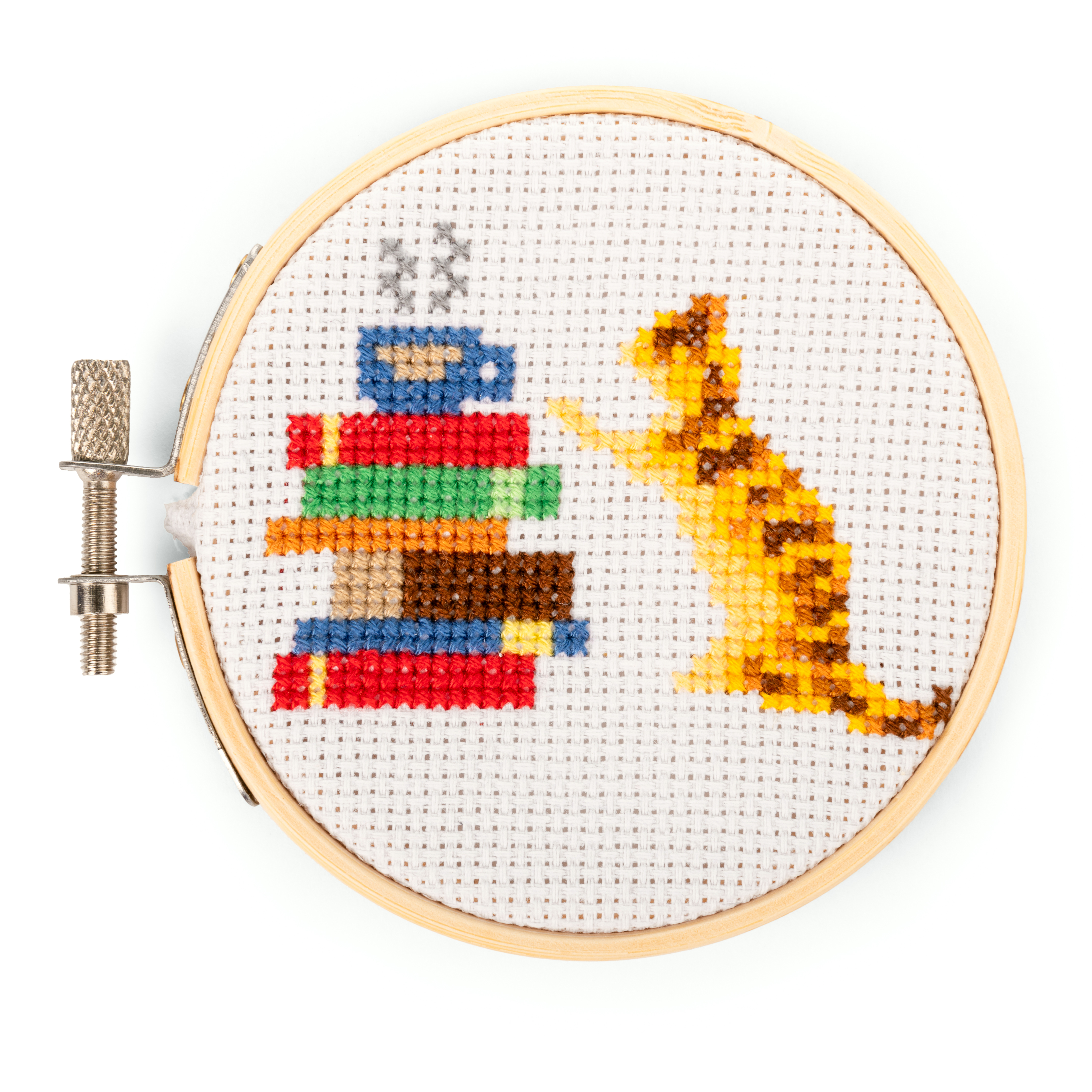 Broderikit Mini Korsstygn Katt och Bok Kikkerland