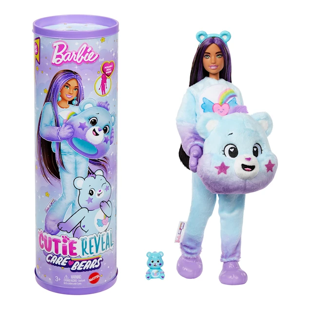 Barbie Fashion Doll Cutie Reveal Cuddle Bear turkoosi/violetti