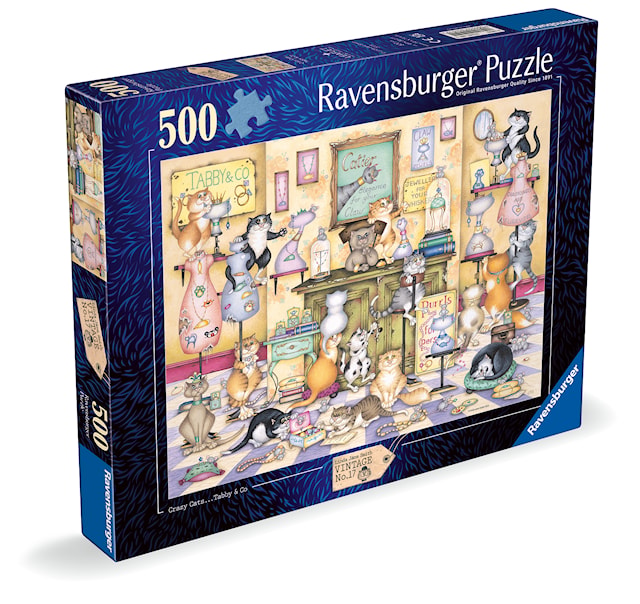 Tuotekuva 4 - Crazy Cats Taby &amp; Co. Palapeli 500 palaa, Ravensburger
