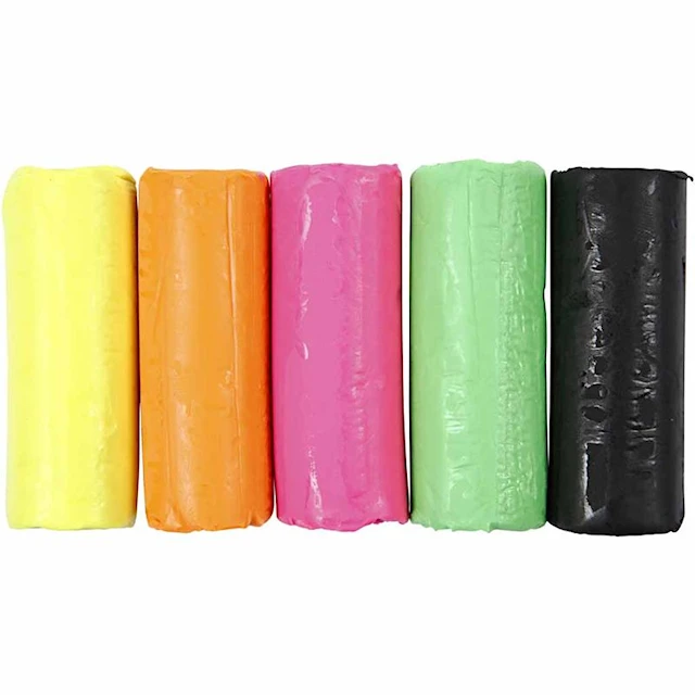 Soft Clay Modellera Mix 400 g Neonfärger