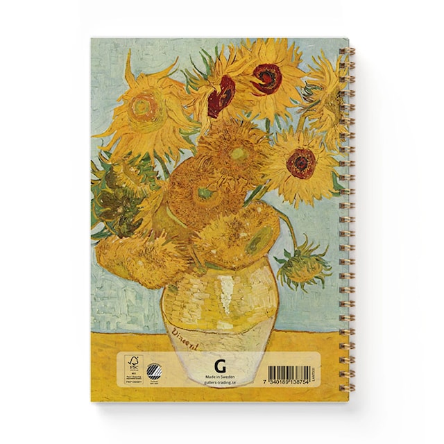 Tuotekuva 3 - Muistikirja A5 Auringonkukat van Gogh
