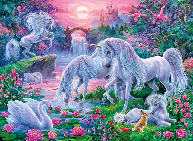 Produktbilde 3 for Unicorns in the Sunset Glow, Puslespill, 150 brikker, Ravensburger