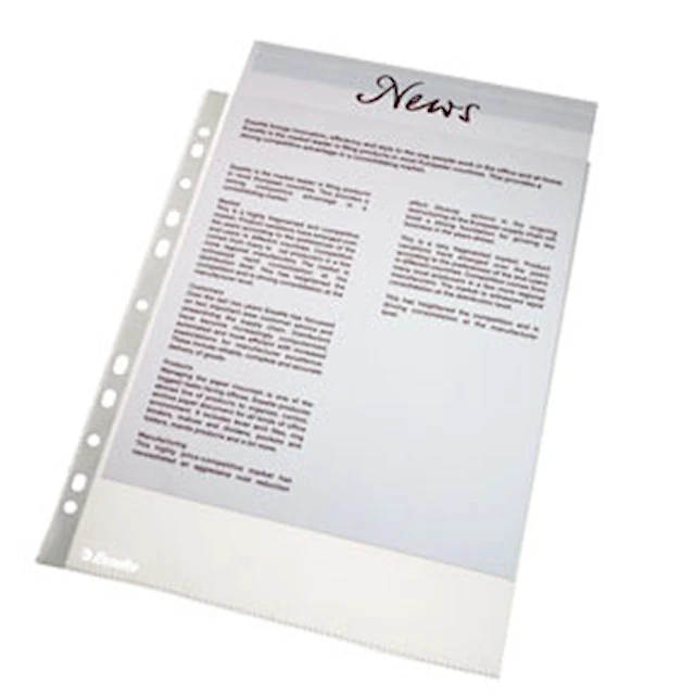 Plastficka PP 25-pack A4 Präglad 38my