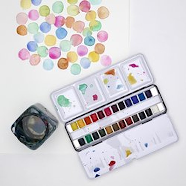Tuotekuva 2 - Akvarellivärit Cotman Metallirasia 24 1/2 nappia Winsor & Newton