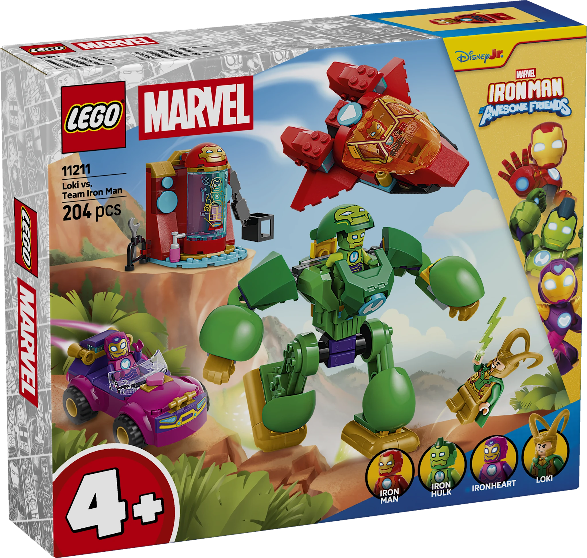 Tuotekuva ille Loki vastaan Iron Manin tiimi LEGO® Disney Junior Marvel (11211)