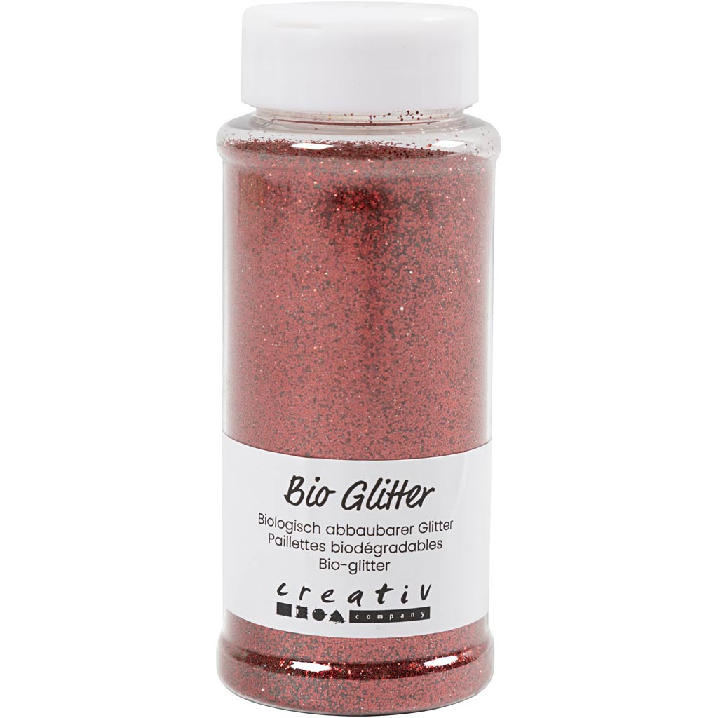 Bio-glitter Röd 140 ml/ 1 burk