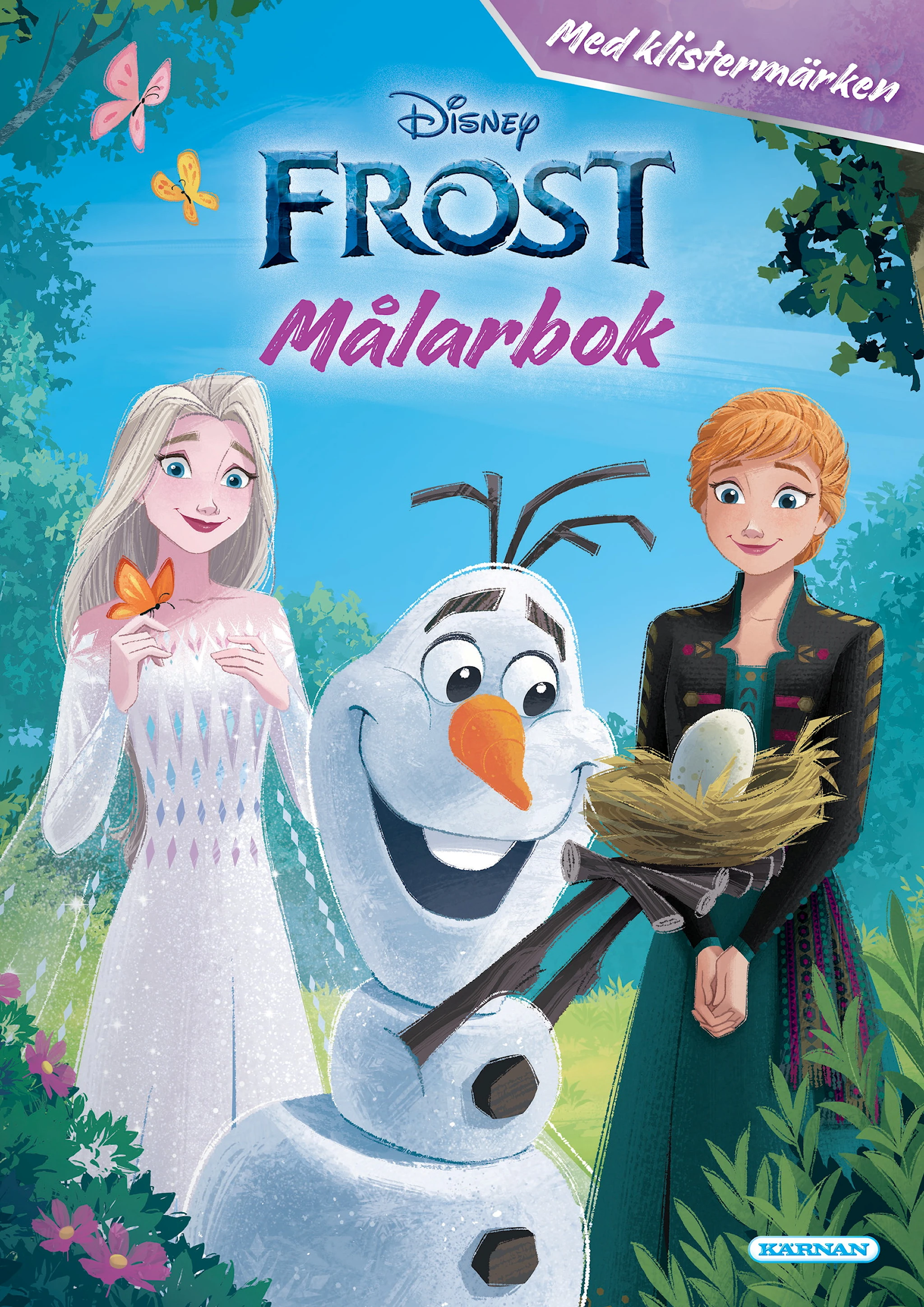 Produktbild för Målarbok Frost med klistermärken Kärnan
