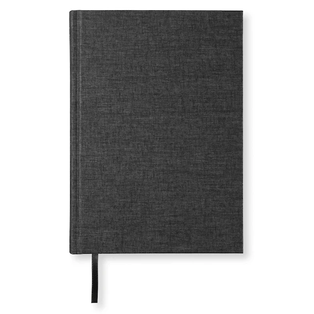 Muistikirja A5 Classic Viivattu Läpinäkyvä Musta Paperstyle