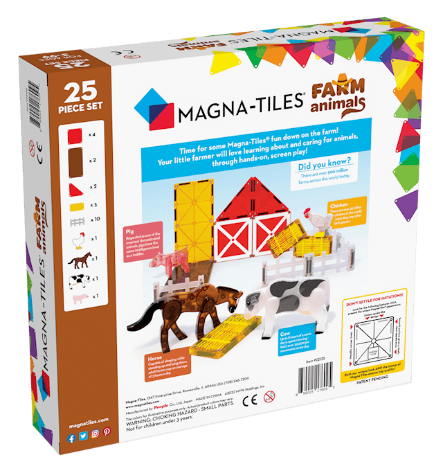 Produktbild 2 för Magna-Tiles Farm Animals, 25 bitar