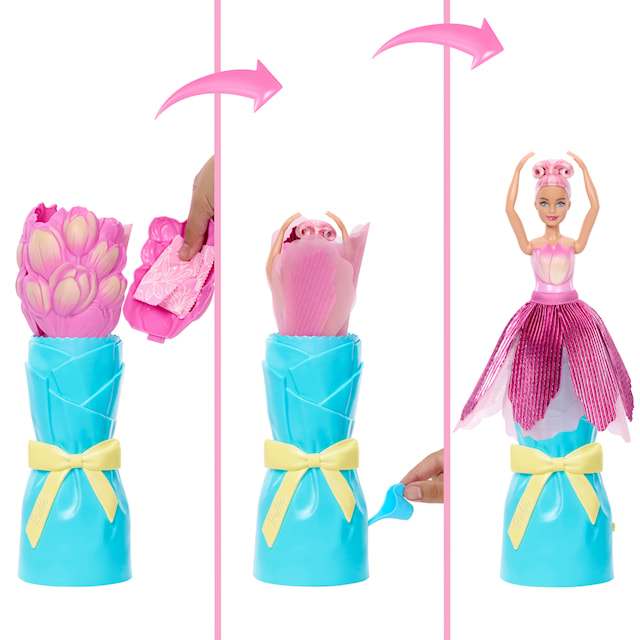 Produktbild 5 för Flower Surprise Docka Pink Barbie