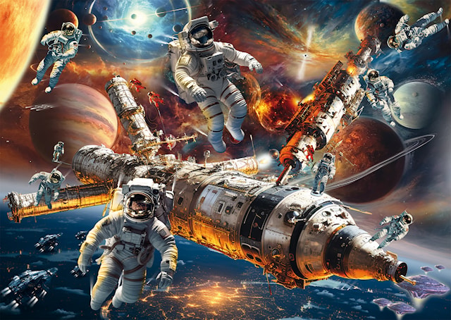 Produktbild 2 för Pussel Galactic magic Weightless in space 1000 bitar, Schmidt