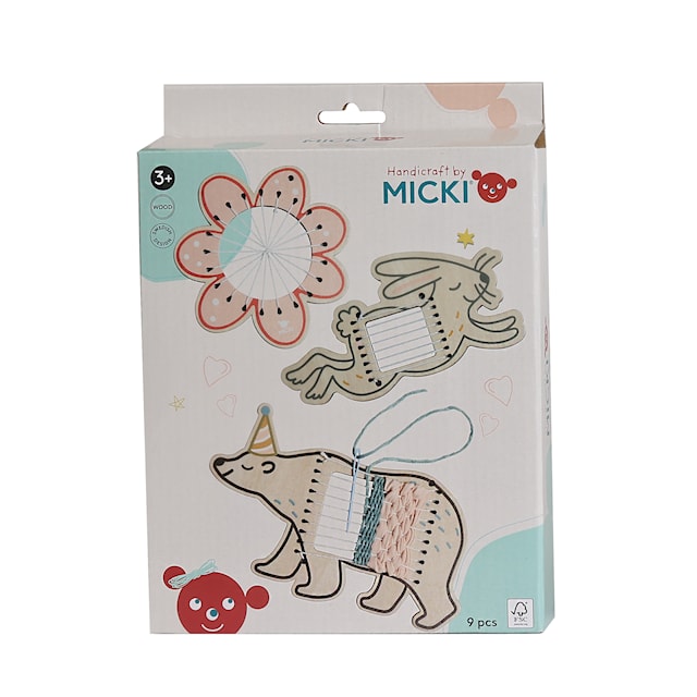 Produktbild 3 för Vävram med 3 Figurer Micki
