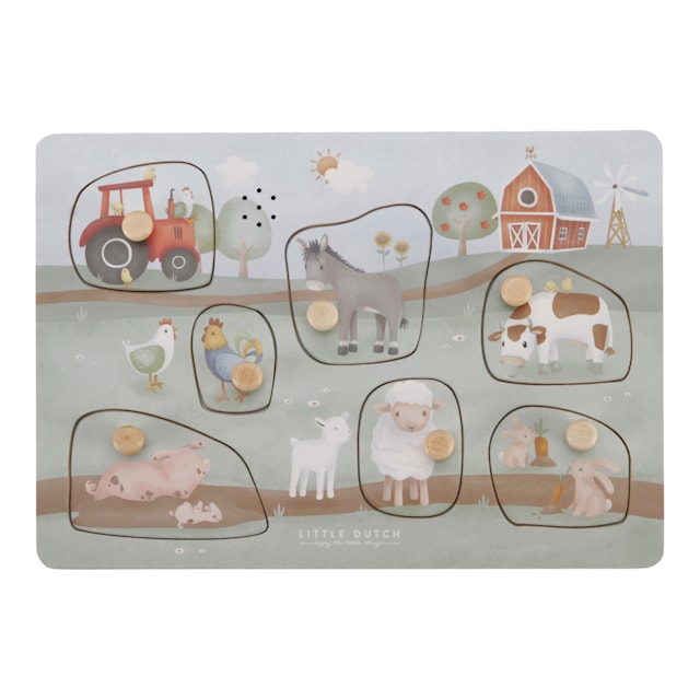 Produktbild 1 för Little Farm Pussel med Ljud Little Dutch