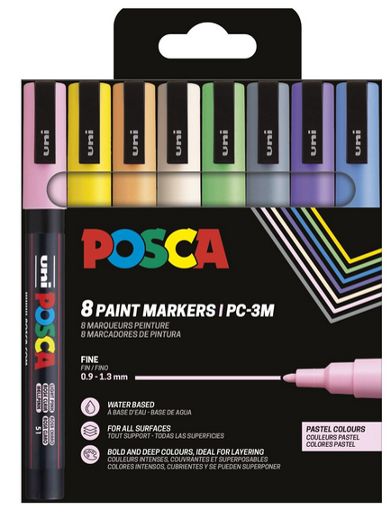 Posca Marker Set 8-p pastellfärger
